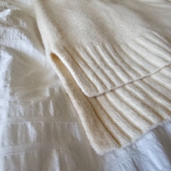 Jcrew Oversized Crewneck Merino Alpaca Supersoft Yarn - 2018 - Off-White - Sz XX - Picture 8 of 16